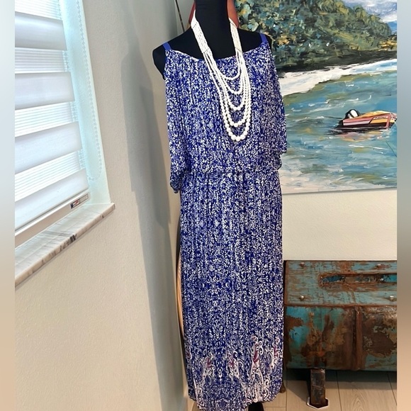 💙Magic,Summer OverLay Dress, Pleated & Completely Lined, Like New, 2X - Picture 1 of 10